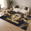 Custom Rug Pittsburgh Penguins Pattern Print Name Text Soft Non‑Slip Floor Carpet for Home Indoor Decoration