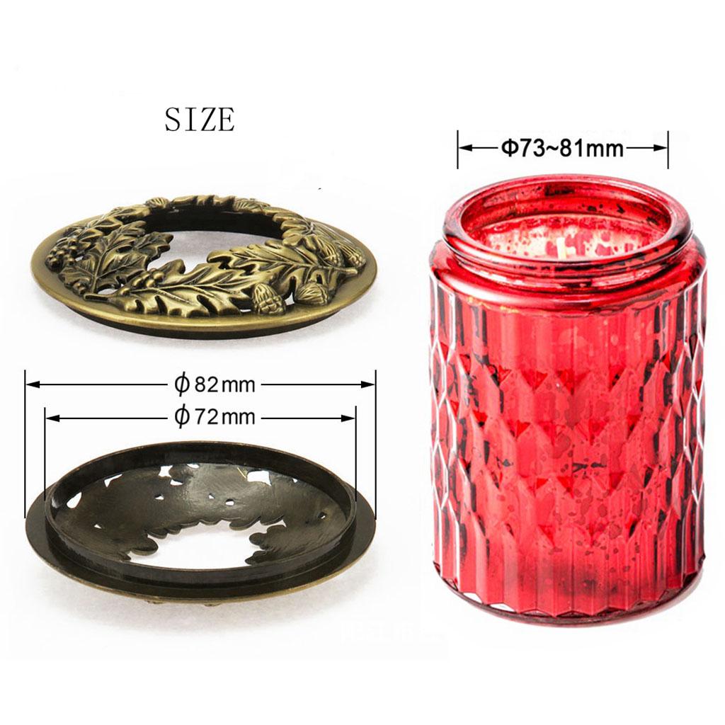Antique Style Candle Jar Candle Topper Cover Lids Evenly for Home Hotel