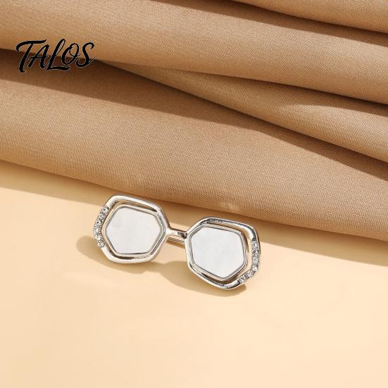 Sturdy Metal Pin Mini Glasses Shape Brooch, Alloy Lapel Pins, Decorative Brooch Pin, Long-lasting Eyeglass Versatile Clothing Accessories for