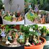 Set de Figuritas de Hada de Resina para Jardín con Escultura y Pulido para Decoración del Hogar Regalo