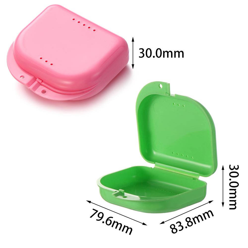 30/50Pcs Denture Box Tray Case Dental Orthodontic Retainer Color Tray Storage Box Plastic Teeth Container False Teeth Protective