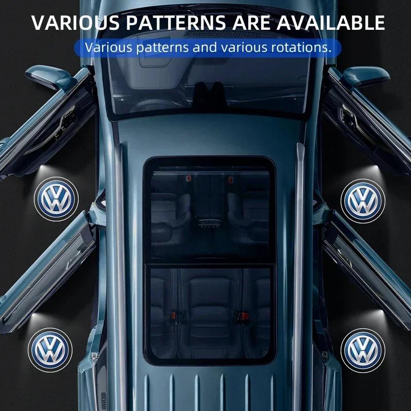 For VW Volkswagen Jetta MK5 Golf Car Door Welcome Projector Logo Ghost Shadow Night Light Laser Lamp Courtesy Lamp For Volkswage