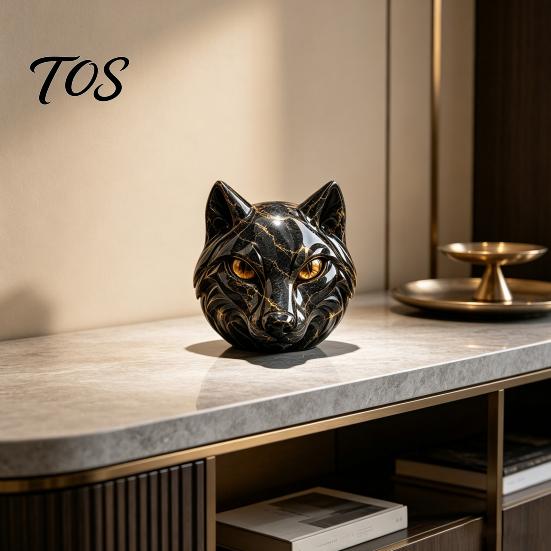 Meaningful Birthday Gifts for Collectors Resin Animal Head Sculpture, Guardian Dragon/Lion/Owl/Wolf Statues, Gothic Interior Decorations Figurine