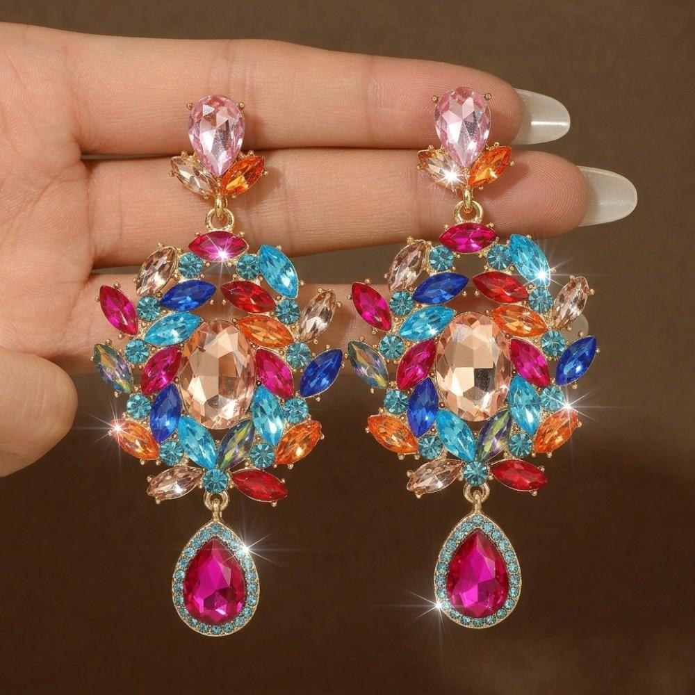 Earrings Micro Inlaid Crystal Earrings Jewelry Modern Style Earrings Women цветной