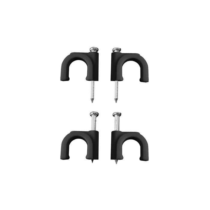 Agrafe - GENERIQUE - Tuyau Tubulaire 2x6 N° 10 - Noir - Plastique - Lot de 100