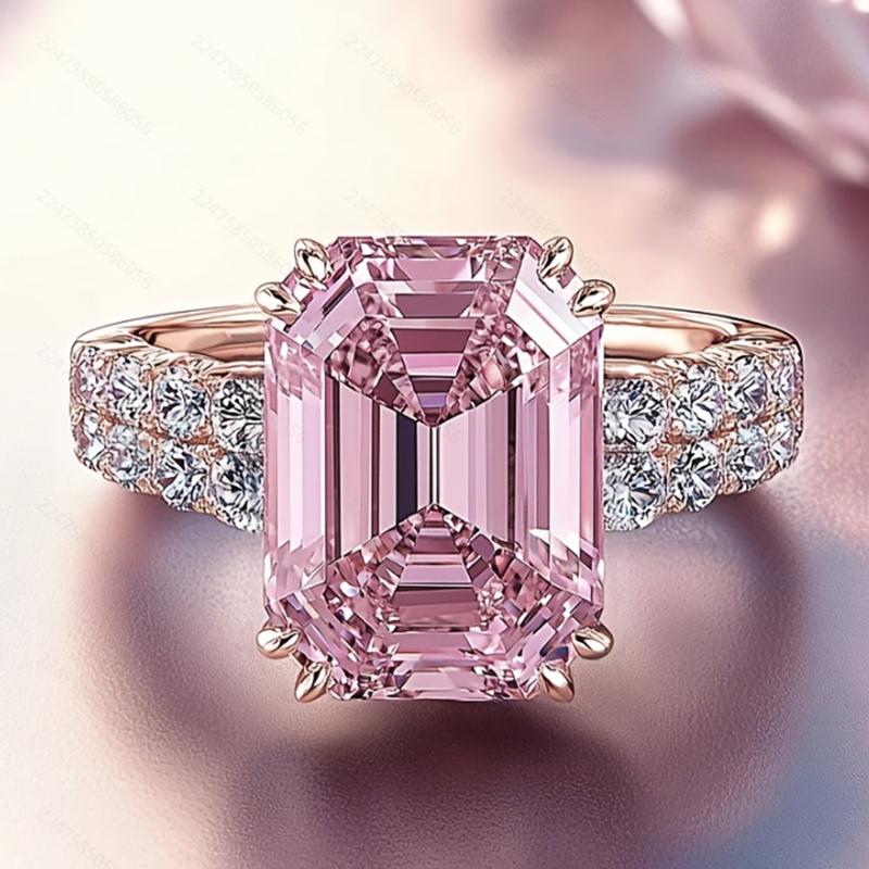 Fashion Elegant Boho Square Cubic Zirconia Ring For Women Perfect For Daily Wear Weddings Parties Gifts