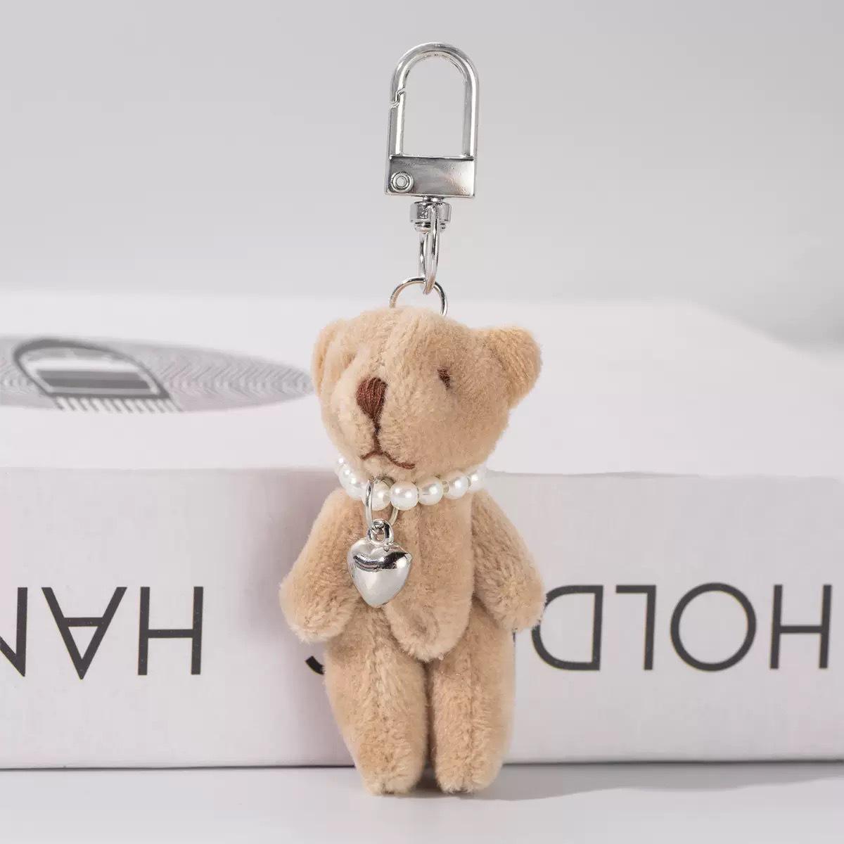 Корейский мультяшный медведь и сердце с искусственным жемчугом Брелок и подвеска для наушников