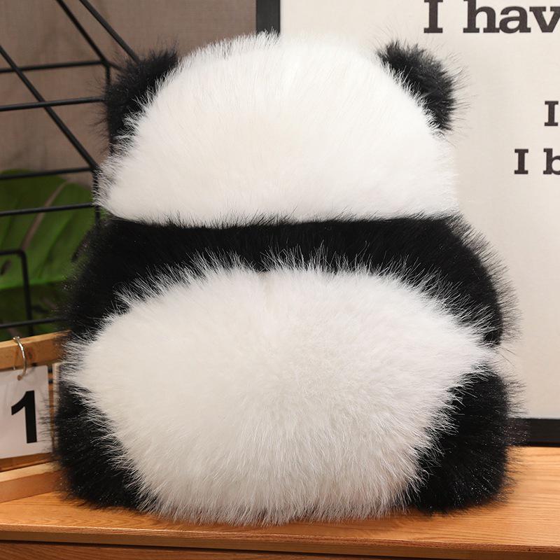 Cute Panda Imitation Wool Back Cushion for Sofa or Bedside