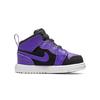 Jordan Zapatos Air Jordan 1 Mid Alt Tendencia Resistentes a la Abrasión Caña Media para Bebés Negros Morados Infantil y Bebé AR6352-051