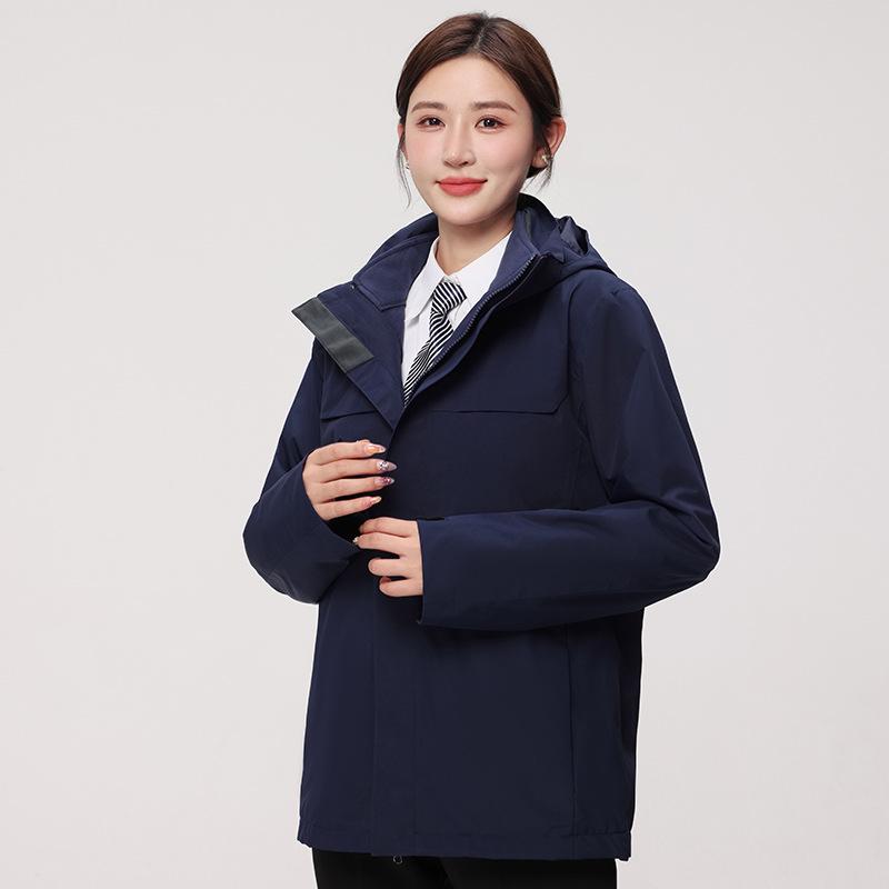 Winter Outdoor Heat-Sealed Warm Couple Outfit: Men's & Women's 3-in-1 Windproof Two-Piece Set