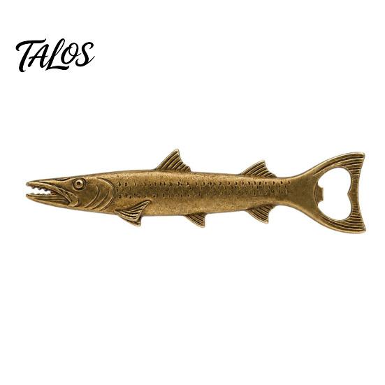 Unique Gifts for Men Rustic Fish Bottle Opener, Creative Cap Opener with Detailed Scale High End Wine Lover Design, Retro Metal Alloy Bar Tool
