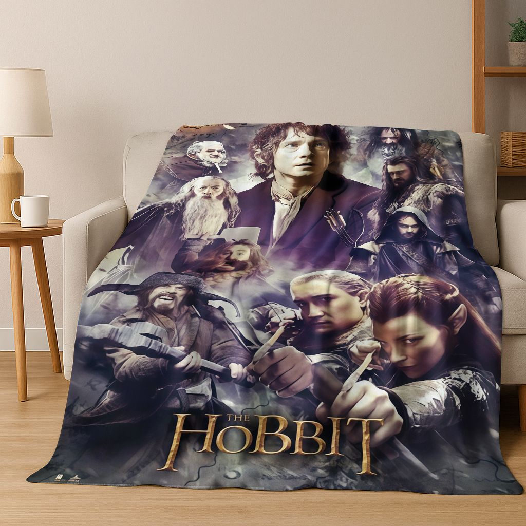 Classics L-Lord of The Rings H-Hobbit Movie Flannel Blanket,Warm and Cozy Soft Throw Blanket for Home Bedroom Bed Sofa Cover Kid