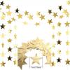 Double Pentagram Star String Banners 4M Shining Star Gold Silver Hanging Banners Birthday Wedding Xmas Decor Arrangement Props