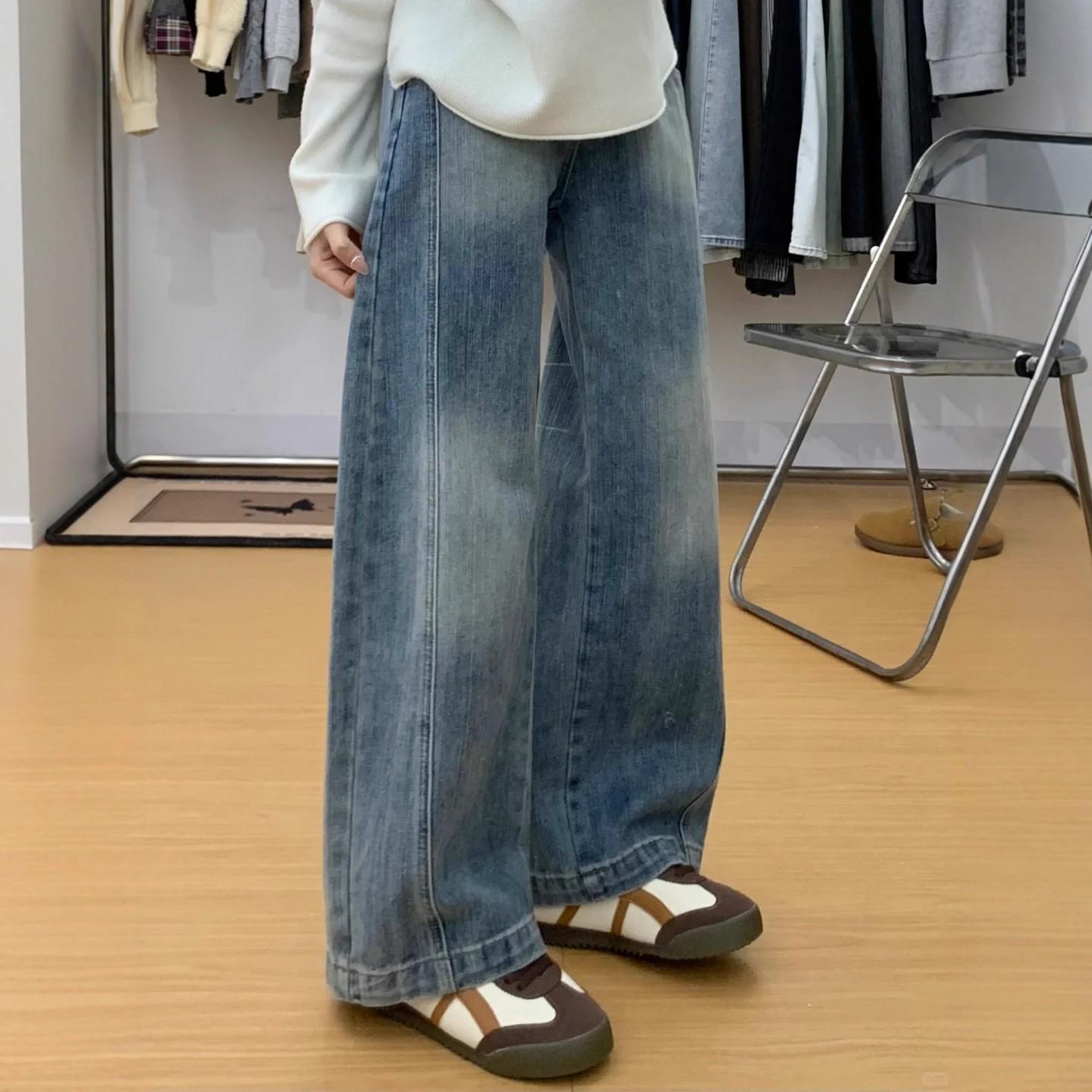 

Women s High Waist Straight Leg Jeans - Autumn/Winter, Plus Size, Pear Shape, Slimming, Wide Leg 4XL [165-175 pounds]