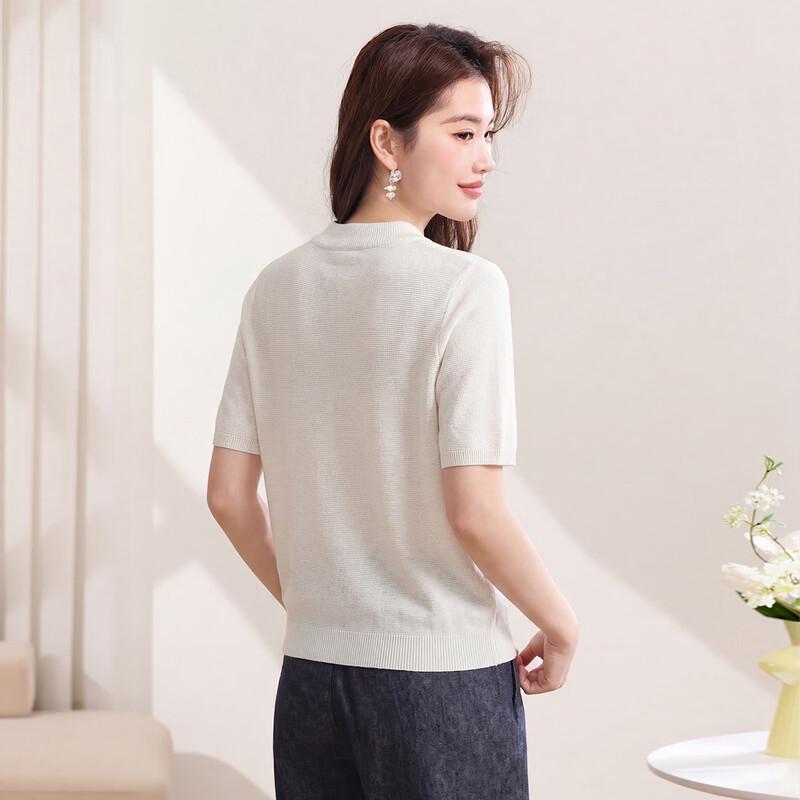 Women's Lyocell Linen Blend Short Sleeve Knit Cardigan