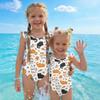 Girls One Piece Swimsuit Summer Animal Print Kids Swimwear Sleeveless Casual Beachwear Toddler Bathing Suit for Children