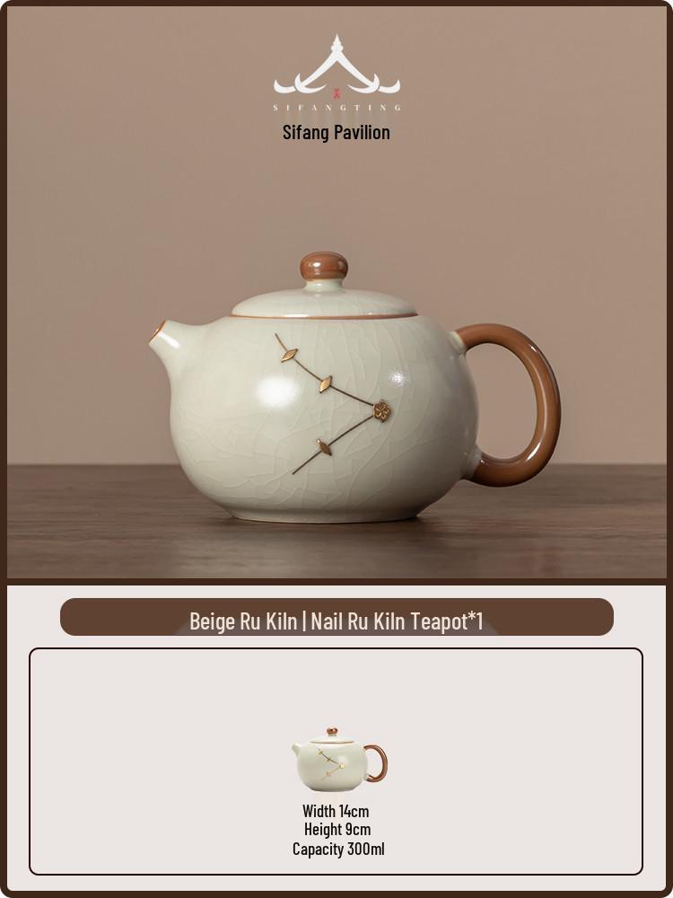 

Kintsugi Ruyao Teapot: Anti-scalding Kung Fu Tea Set, Handmade High-end Brewer, 2026 New Edition. 300ml