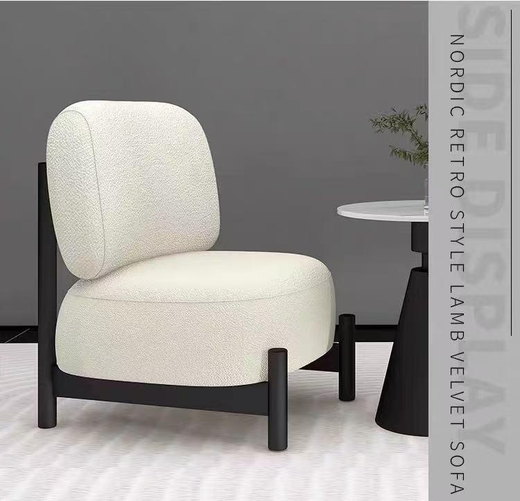Luxury Minimalist Designer Single Sofa Chair for Living Room or Balcony