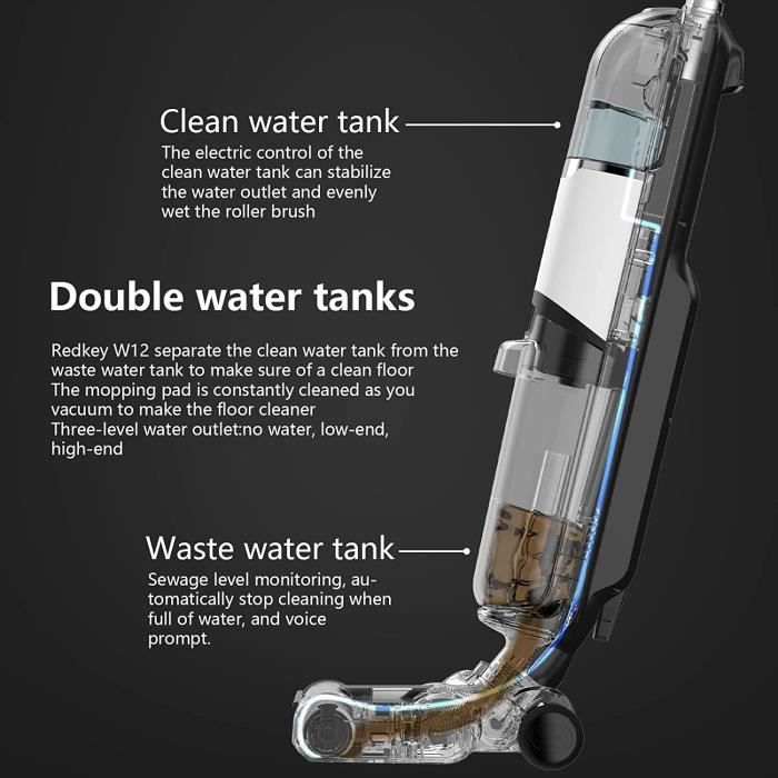 Nass- und Trockensauger - Redkey - W12 - Leicht - Selbstreinigend - 3-in-1