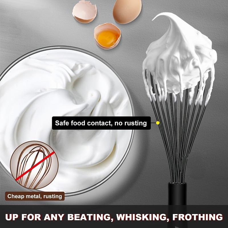 Nonstick Cookware High Heat Easy to Clean Egg Beater, Good Grip Design for Cooking, Whisking, Frothing And Stirring