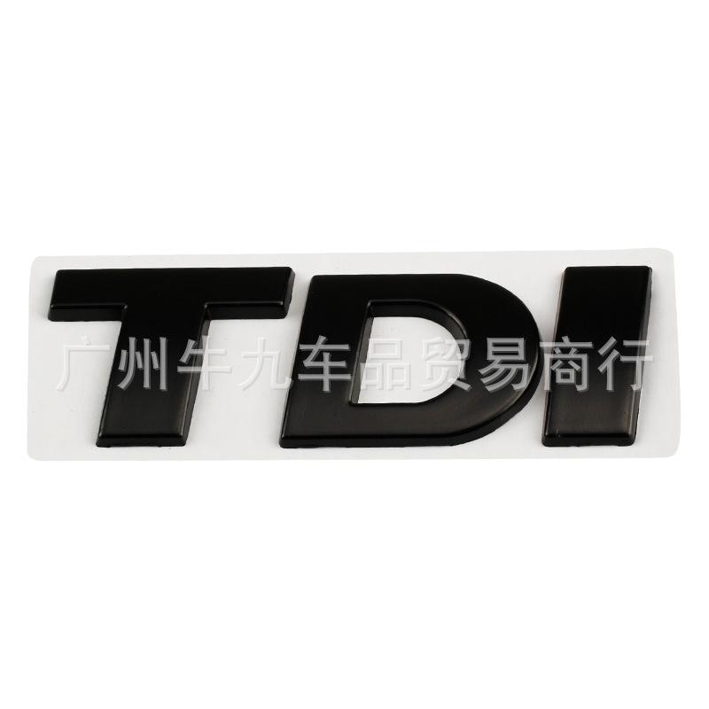 Suitable for TDI Car Stickers, Three-dimensional Letters, Car Logo, Metal Side Logo, Tail Logo, Displacement Logo, Car Modification Logo