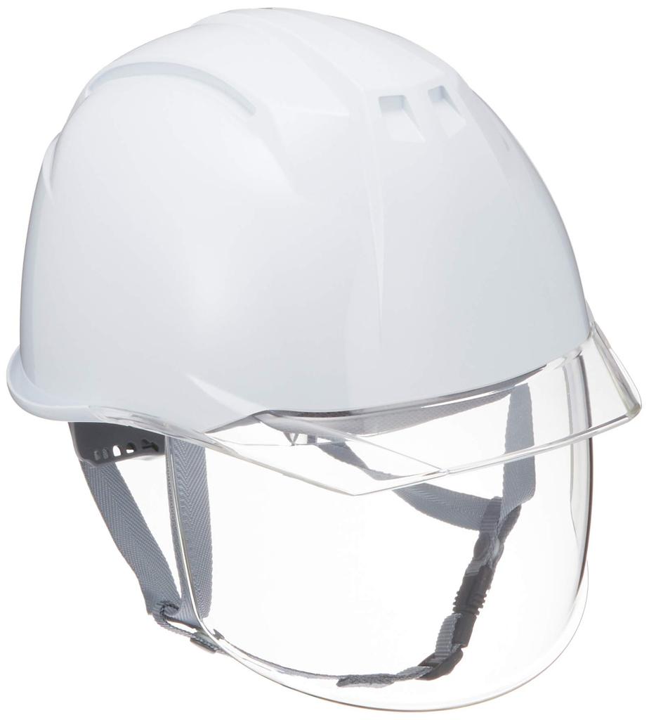 DIC Plastics Helmet with Clear Protective and Styrofoam AA11EVO-CS Peak, Shield, Liner, White/Clear (AA11-CS-HA6E2-A11-WH-CL)