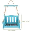 POPETPOP Hanging Bird Feeder, Wooden Chair-Shaped, Multiple Feeding Spots, Attracts Various Birds, Durable, Blue, 6.89 X 5.51 X 4.725 Inches