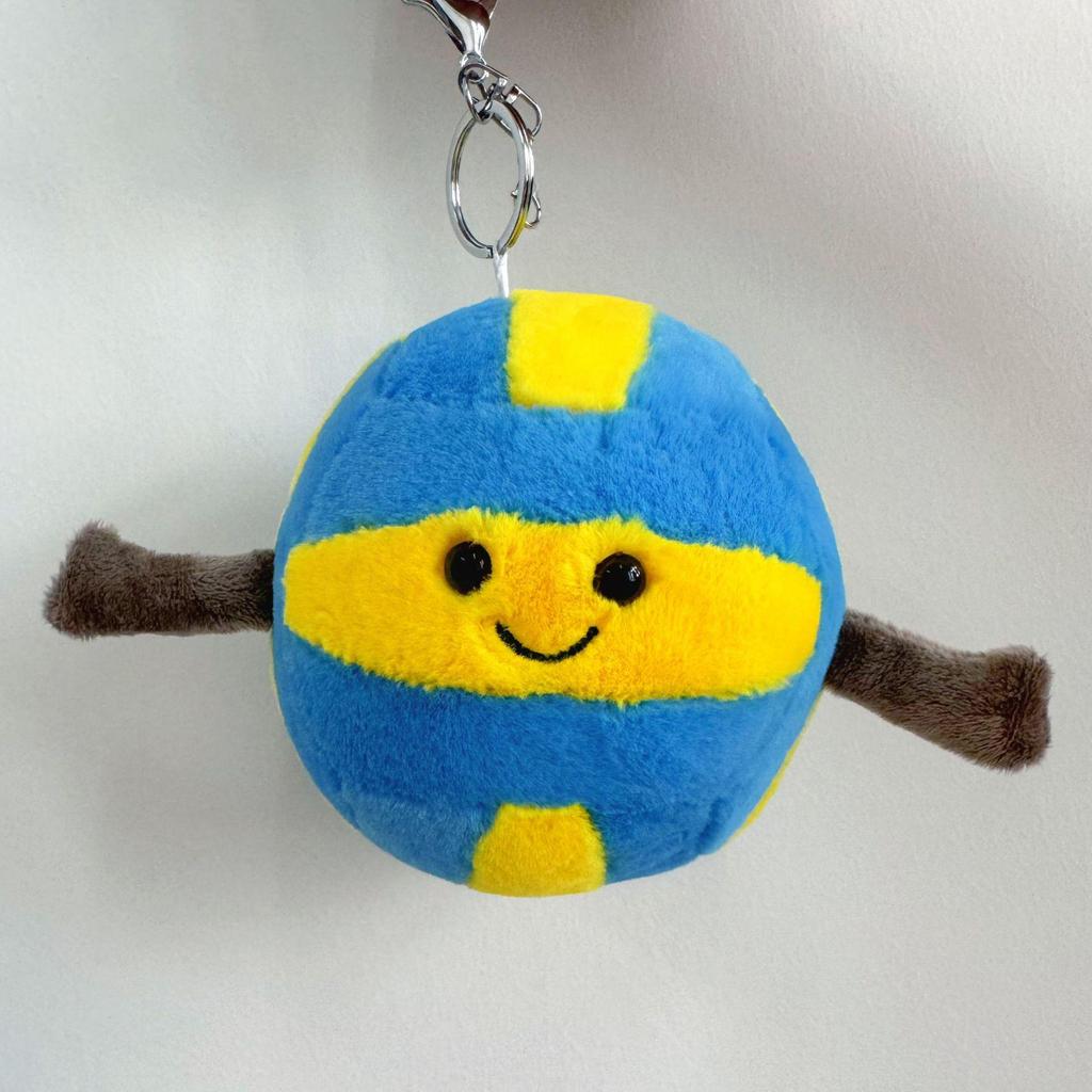 Multisport Plush Doll Pendant: Basketball, Football, Volleyball, Badminton, Rugby, Baseball, Tennis
