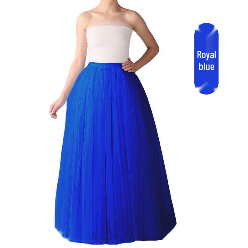 European & American Multi-Color 1-Meter Five-Layer Tulle Puffy Skirt – Adult Mid-Length