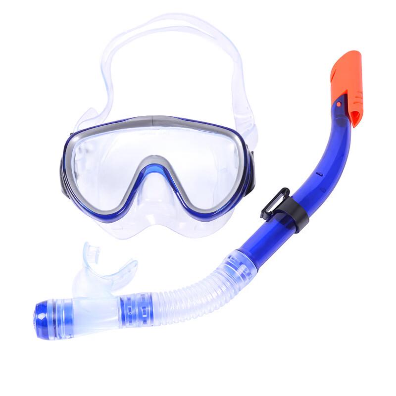 PooLian Wide View Semi-Dry Snorkel Mask Set