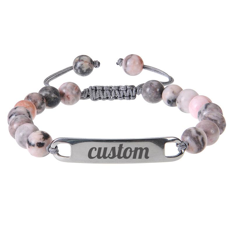 JYL TS Bracelet Zodiac  Planet Beads Aligns Celestial Energy & Destiny pink zebra