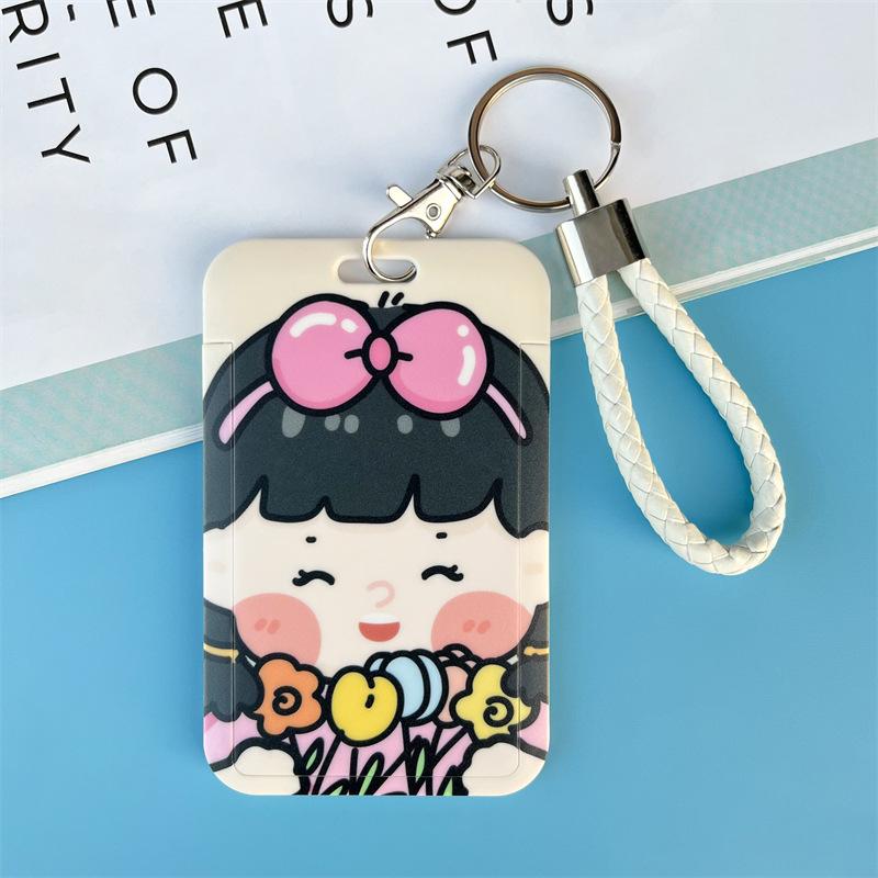 Waterproof Cartoon Plastic Card Cover Women's Kids Bus Credit ID Name Business Working Bank Card Badge Holder Protective Cover