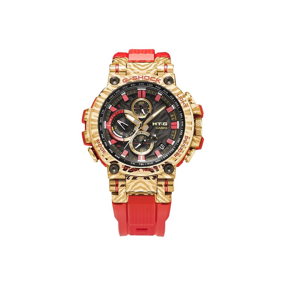 CASIO Men MT-G Series Gold Watch MTG-B1000CX-4APFH Red Strap