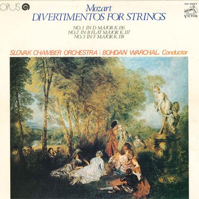 LP Record BOHDAN WARCHAL CONDUCTOR, SLOVAK CH - Mozart : Divertimentos For STRINGS VIC2057 VICTOR Japan Classical Used