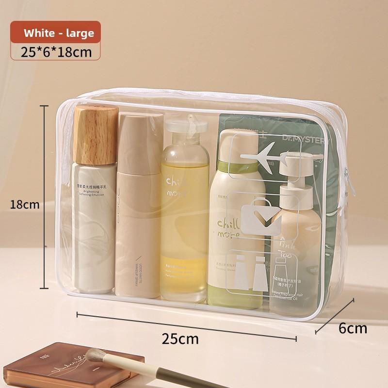 Modern Minimalist Pvc Travel Toiletry Bag With Large Capacity For Cosmetic And Bathroom Storage