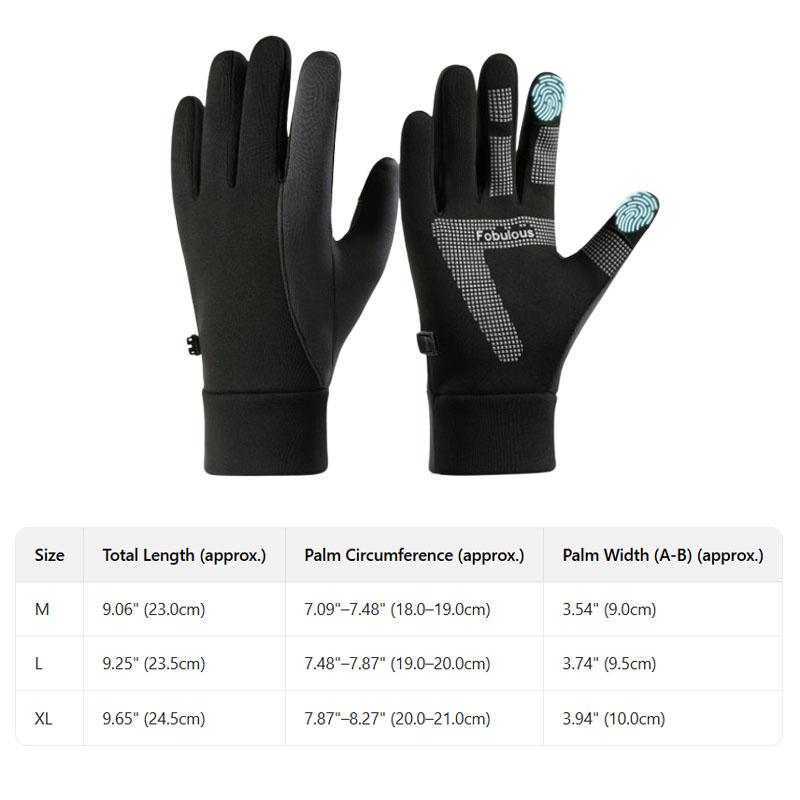 Winter Warm Gloves for Men Windproof Waterproof Anti Slip OutdoorCycling Thick Fleece Lined Touch Screen Gloves for Cold Weather