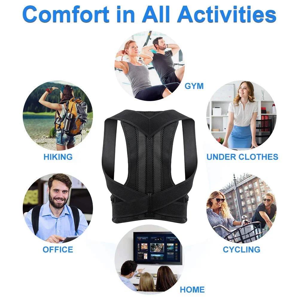 Back Posture Correction Adult Back Support Shoulder Braces Health Support Corset Back Belt Reinforcement Belt Hot Heat