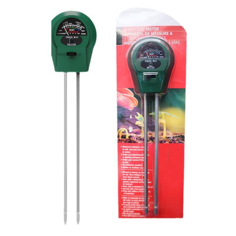 3-in-1 Cross-border Soil Tester: Moisture, pH, and Light Meter with Pointer Display