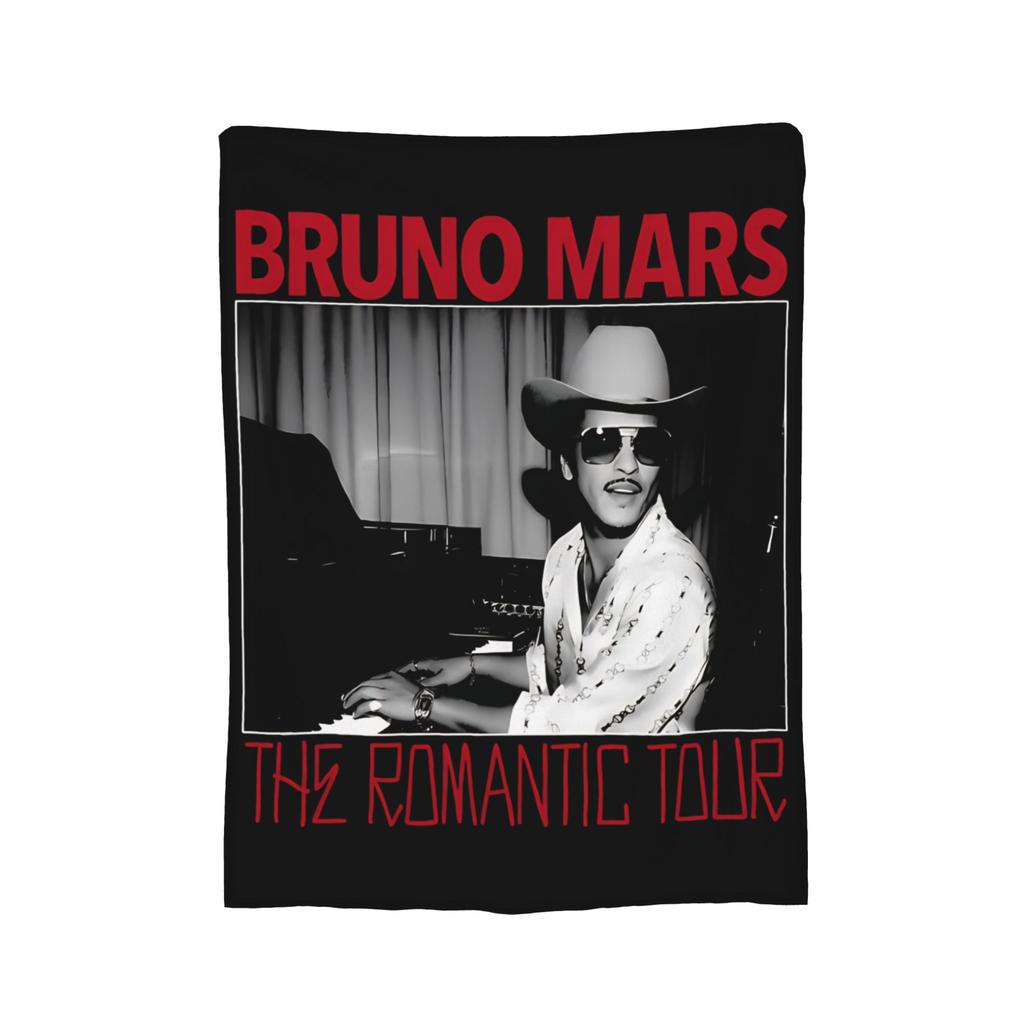 the romantic bruno mars tour Fleece Blanket Vintage Throw Blankets for Sofa Bedding Lounge 200x150cm Rug Piece,