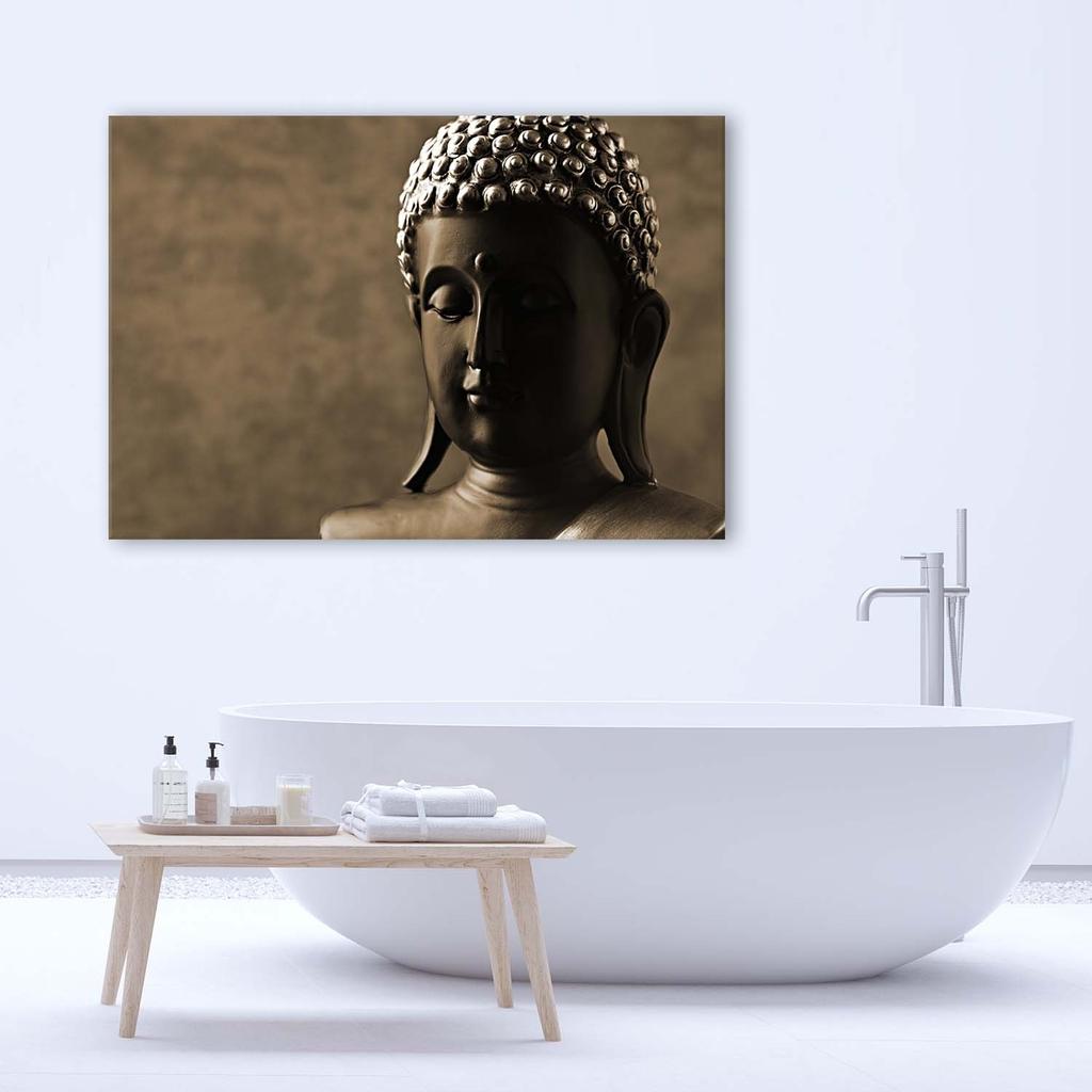 Canvas Print, Buddha Head Retro