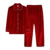 Children's Gold Velvet Pajamas - Autumn/Winter Homewear for Boys and Girls