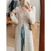 Chinese Stijl V-hals Split Tops Dames 2025 Zomer Slim Uitgesneden Witte Vest Meisje Lange Mouw Blouses Dameskleding