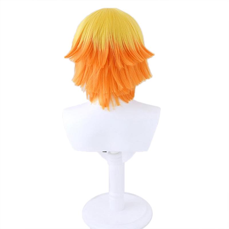 Demon Slayer Agatsuma Zenitsu Kamado Nezuko Wigs Kimetsu No Yaiba Cosplay Wigs