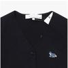 MaiSon KitSune Baby Fuchs Patch Rippstrick V-Ausschnitt Damen Strickjacke Ow00501kt1091
