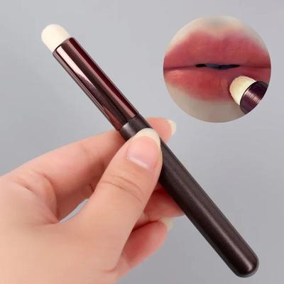 Waterproof Lip Mud Clay Matte Lipstick Blush Makeup Long-lasting Non-Stick Cup Red Tint Pigment Mousse Cosmetics, Lip Brush, 1 Piece