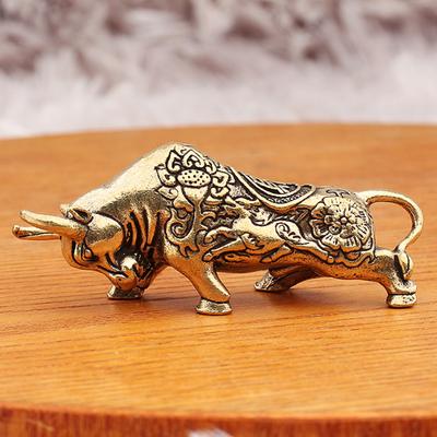 Kinesiskt zodiakornament Slät mässing Nyckelring Hänge Smycken DIY Berlock Väskdekoration Berlock Bringa Lycka Välstånd Skrivbord Djurfigur