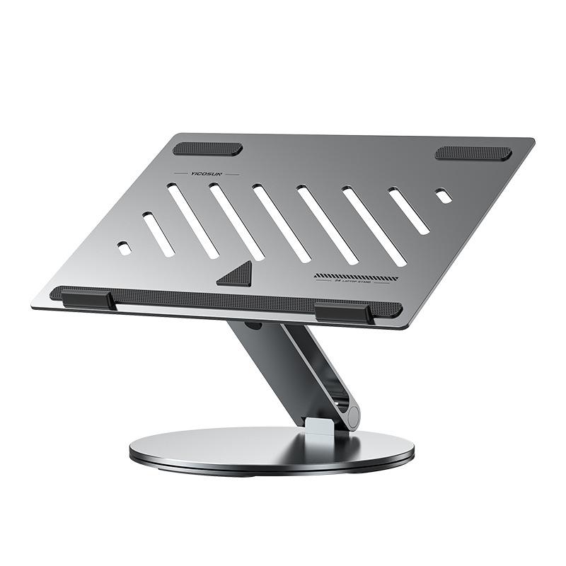 Aluminum Alloy 360° Rotatable Laptop & Tablet Stand, Height Adjustable & Foldable Docking Station B4 Non-Rotatable Stand (Customizable)
