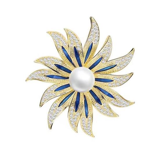 Rhinestone Brooch Sparkly Bird Butterfly Leaves Lapel Pin Women Sunflower Brooch Pin for Sweaters Hats Coats Scarves