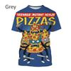 Pizza 3D Printing T Shirt Man Summer O-Neck Short Sleeve Oversized Top Casual Tee Loose Streetwear Harajaku