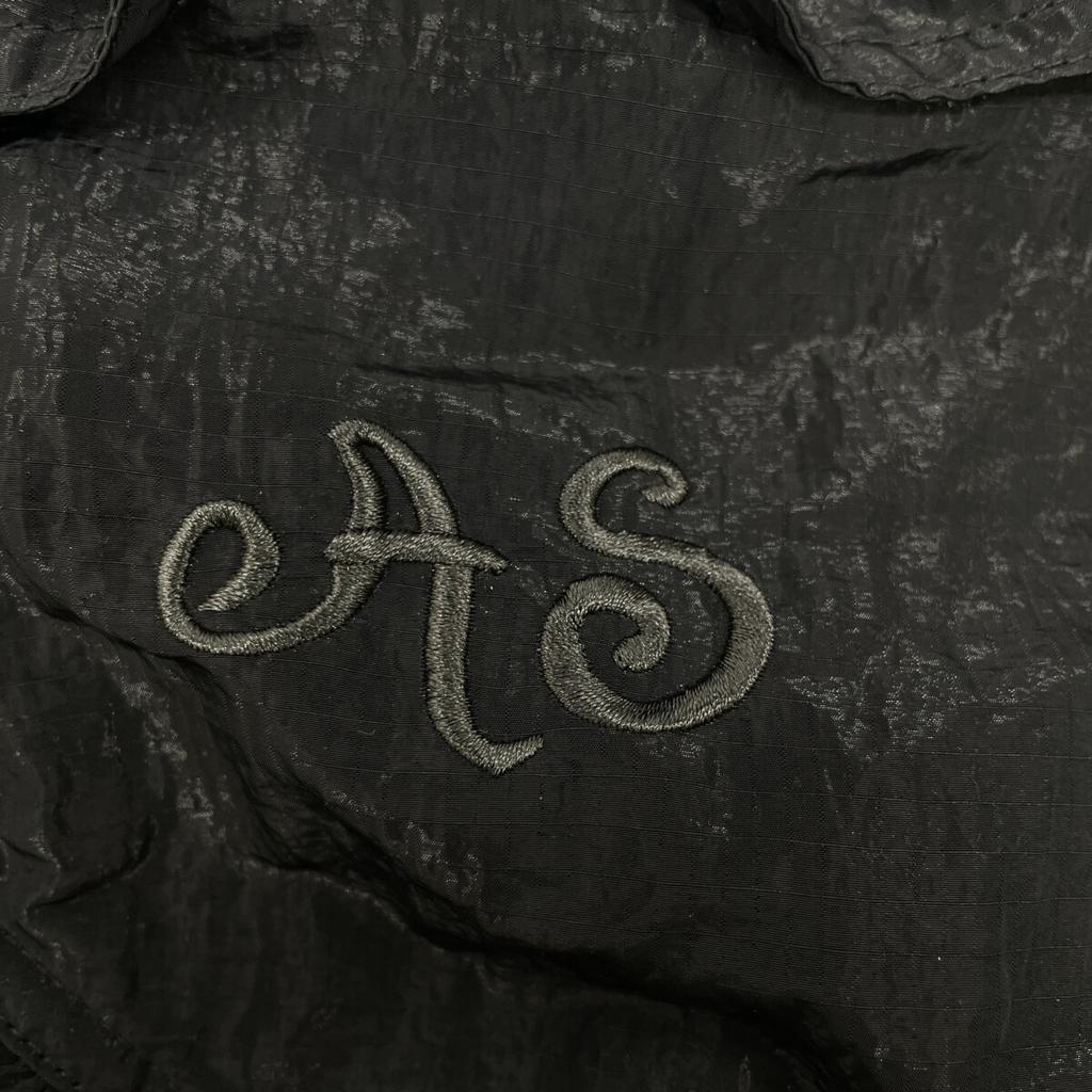 ACNE STUDIOS FN-MN-OUTW000968 Black Embroidered Nylon Jacket Jacket 46 blackUsed